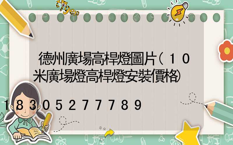 德州廣場高桿燈圖片(10米廣場燈高桿燈安裝價格)