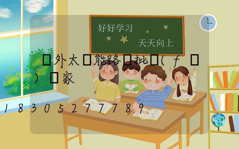 戶外太陽能路燈批發(fā)廠家