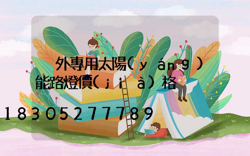 戶外專用太陽(yáng)能路燈價(jià)格