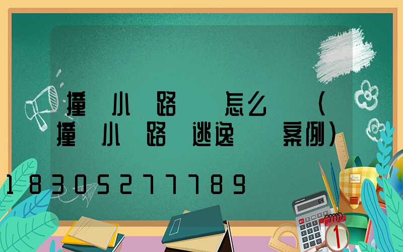 撞壞小區路燈桿怎么賠償(撞壞小區路燈逃逸處罰案例)
