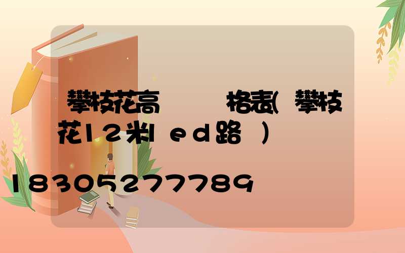 攀枝花高桿燈價格表(攀枝花12米led路燈)