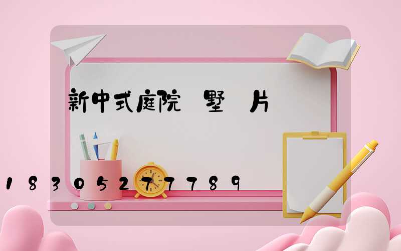 新中式庭院別墅圖片