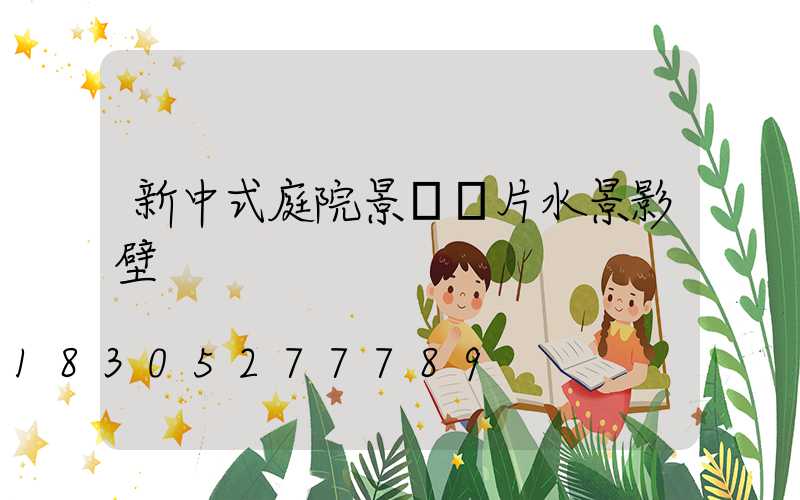 新中式庭院景觀圖片水景影壁