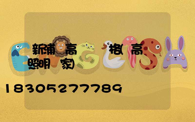 新浦區高桿燈價格(高桿燈照明廠家)