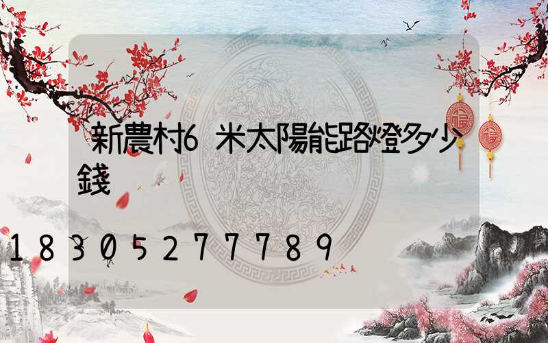 新農村6米太陽能路燈多少錢
