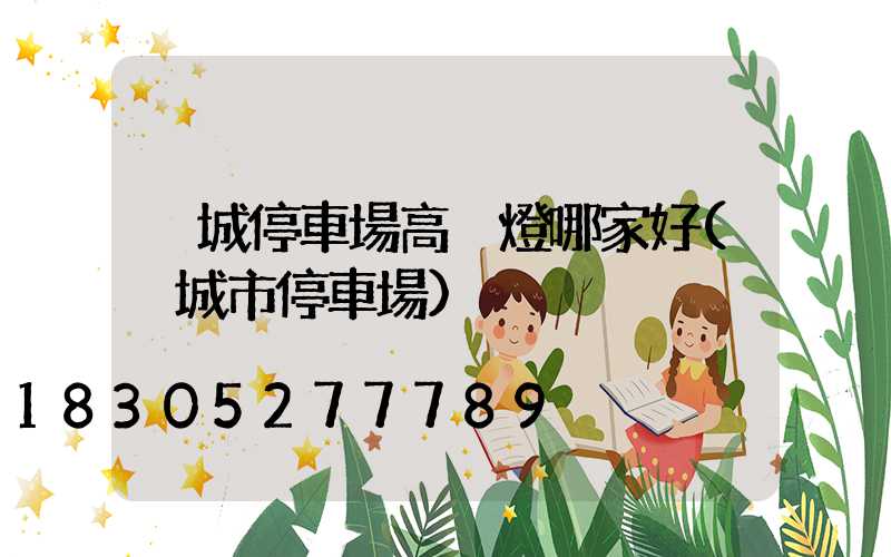 晉城停車場高桿燈哪家好(晉城市停車場)