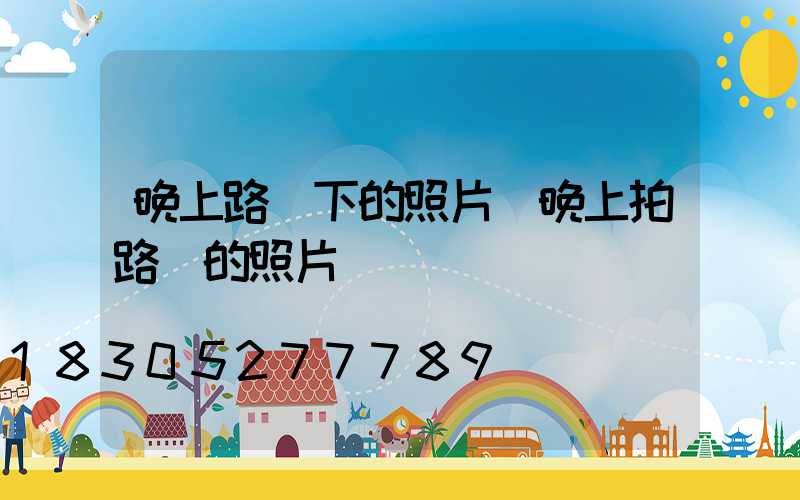 晚上路燈下的照片(晚上拍路燈的照片)