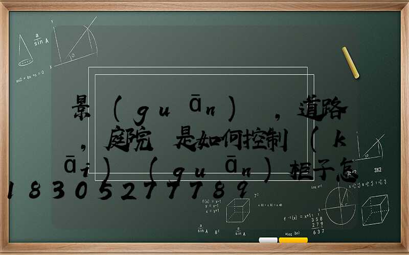 景觀(guān)燈,道路燈,庭院燈是如何控制開(kāi)關(guān)柜子怎么使用