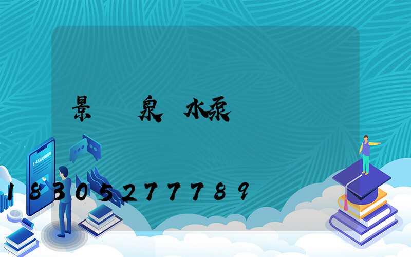 景觀噴泉潛水泵