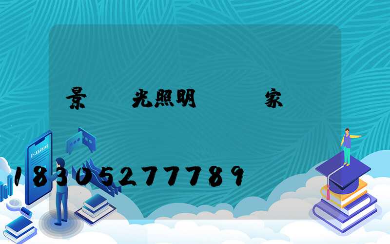 景觀燈光照明設備廠家