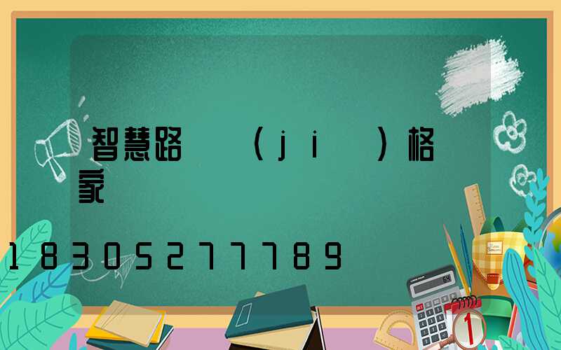 智慧路燈價(jià)格廠家