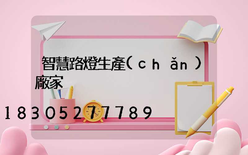 智慧路燈生產(chǎn)廠家
