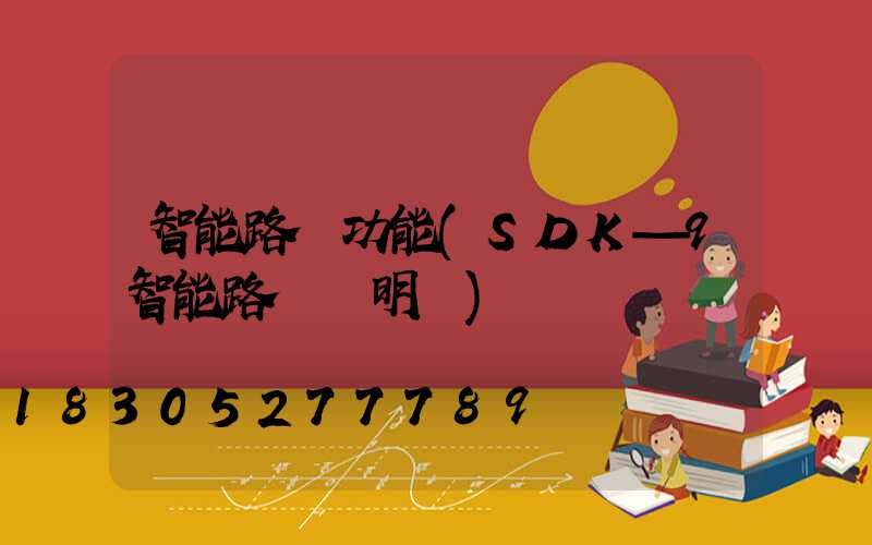 智能路燈功能(SDK—9智能路燈說明書)