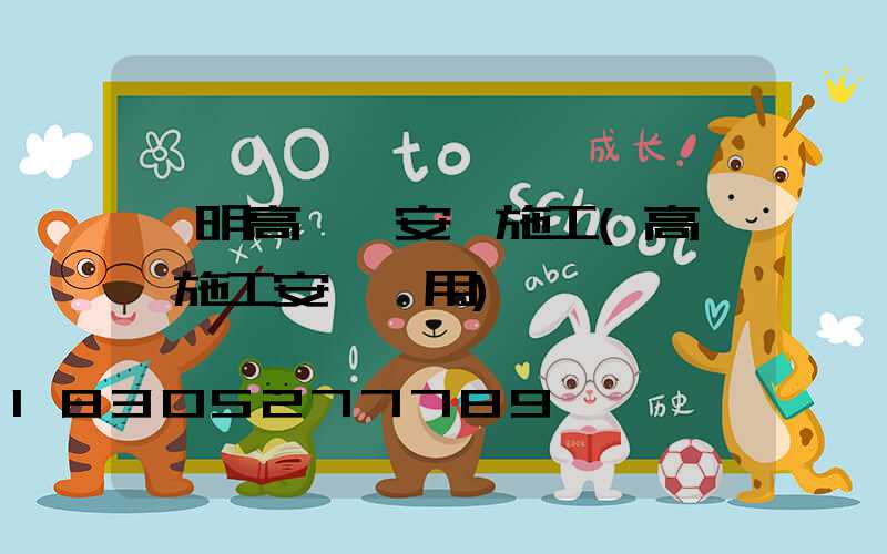 東明高桿燈安裝施工(高桿燈施工安裝費用)