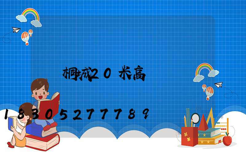 桐城20米高桿燈