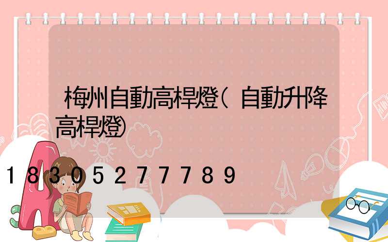 梅州自動高桿燈(自動升降高桿燈)