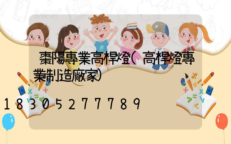 棗陽專業高桿燈(高桿燈專業制造廠家)