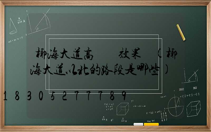 椰海大道高桿燈效果圖(椰海大道以北的路段是哪些)