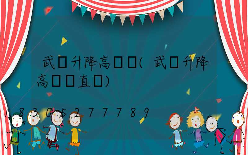 武漢升降高桿燈(武漢升降高桿燈直銷)