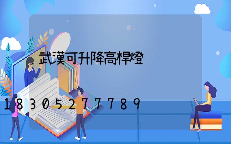 武漢可升降高桿燈