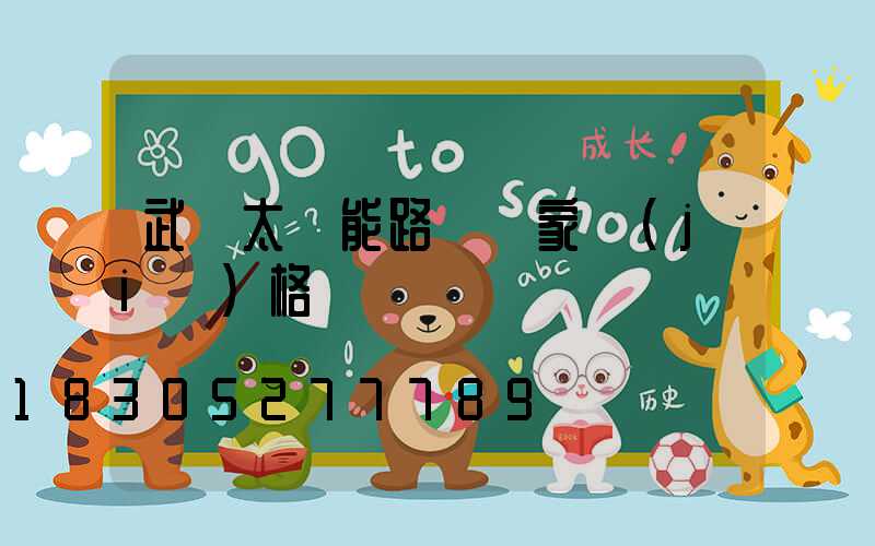 武漢太陽能路燈廠家價(jià)格