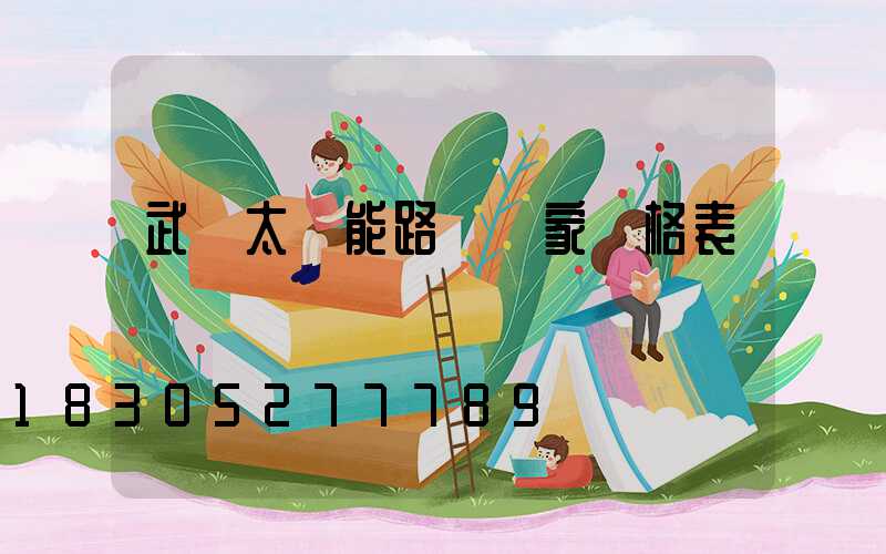 武漢太陽能路燈廠家價格表