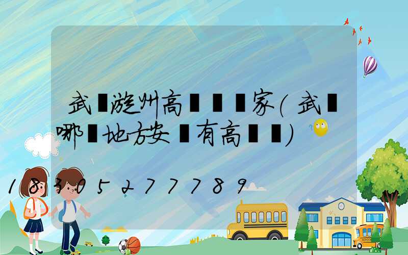 武漢漳州高桿燈廠家(武漢哪個地方安裝有高桿燈)