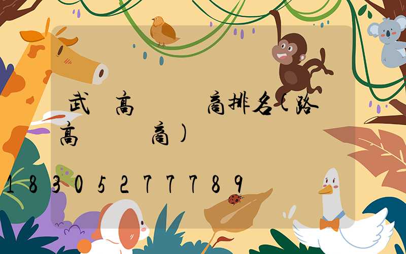 武漢高桿燈廠商排名(路燈高桿燈廠商)