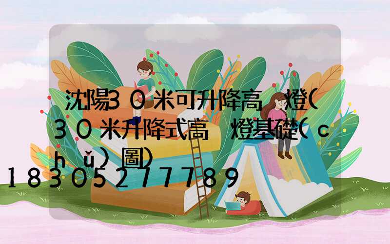 沈陽30米可升降高桿燈(30米升降式高桿燈基礎(chǔ)圖)
