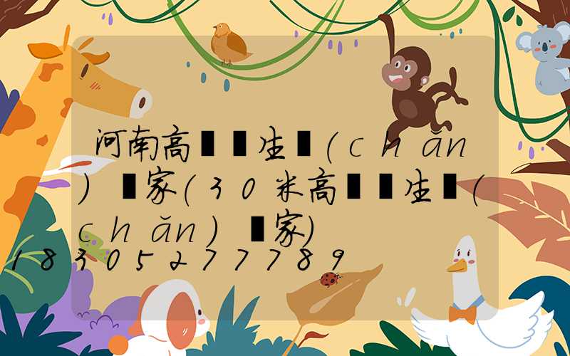 河南高桿燈生產(chǎn)廠家(30米高桿燈生產(chǎn)廠家)