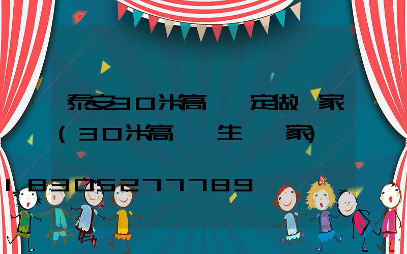 泰安30米高桿燈定做廠家(30米高桿燈生產廠家)