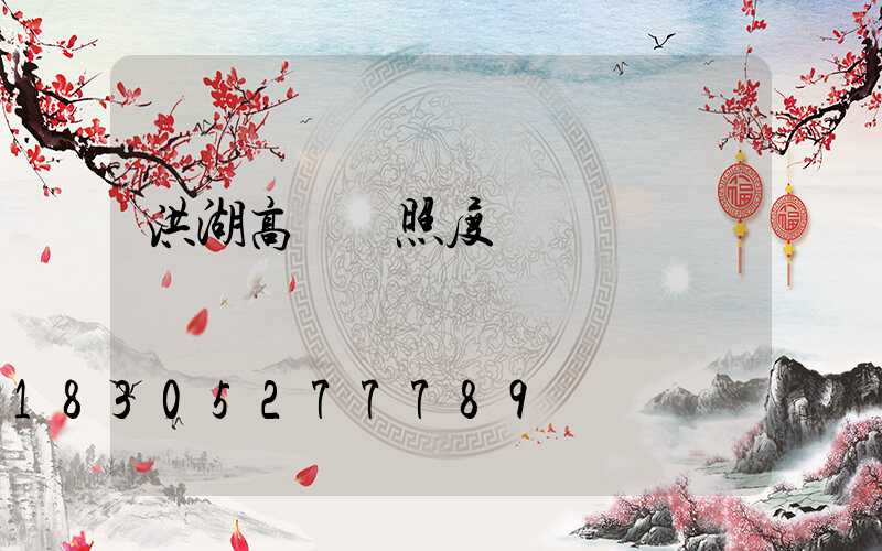 洪湖高桿燈照度