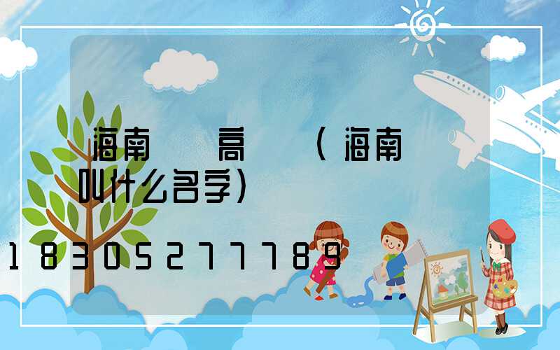 海南機場高桿燈(海南機場叫什么名字)