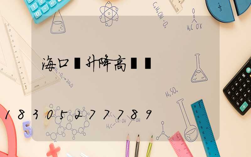 海口雙升降高桿燈