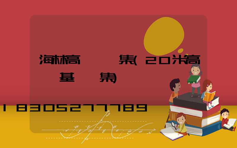 海林高桿燈圖集(20米高桿燈基礎圖集)