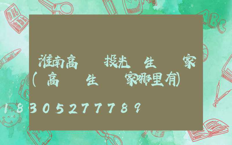淮南高桿燈投光燈生產廠家(高桿燈生產廠家哪里有)