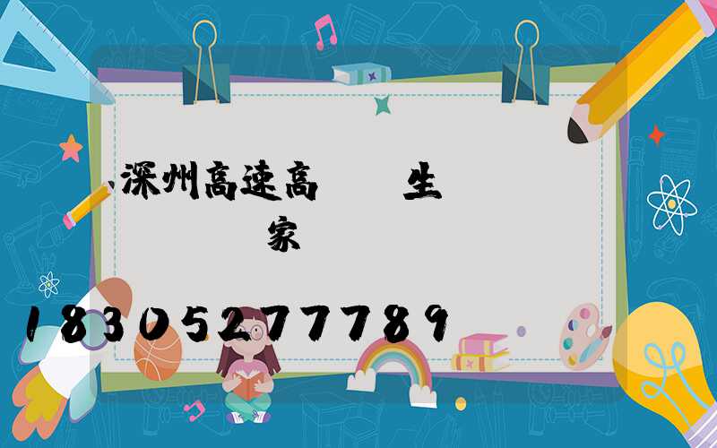 深州高速高桿燈生產(chǎn)廠家