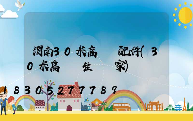 渭南30米高桿燈配件(30米高桿燈生產廠家)