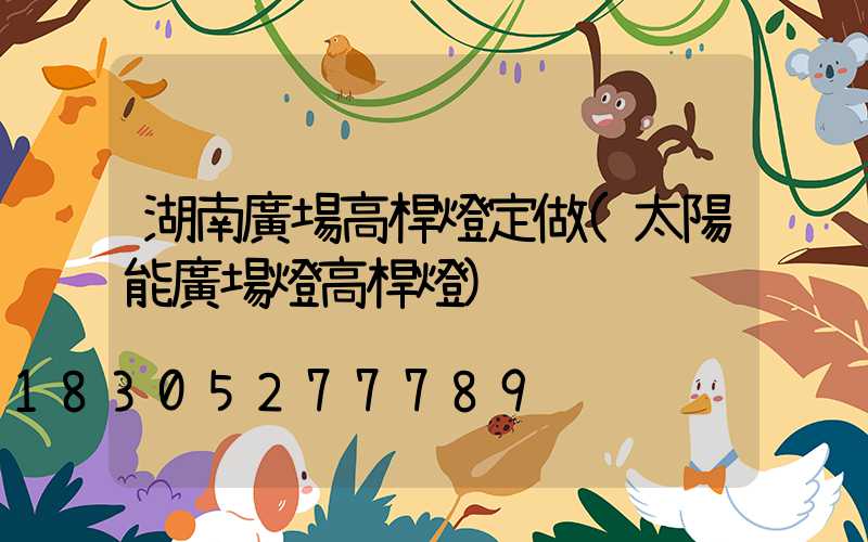 湖南廣場高桿燈定做(太陽能廣場燈高桿燈)