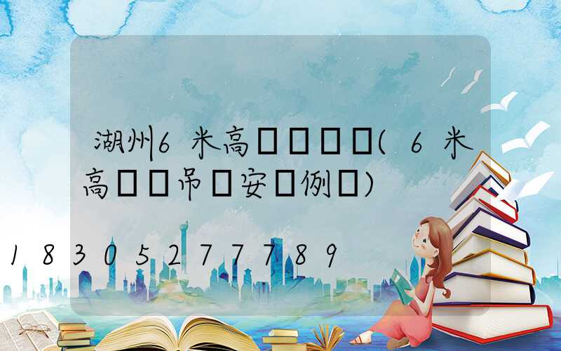 湖州6米高桿燈價錢(6米高燈桿吊車安裝例圖)