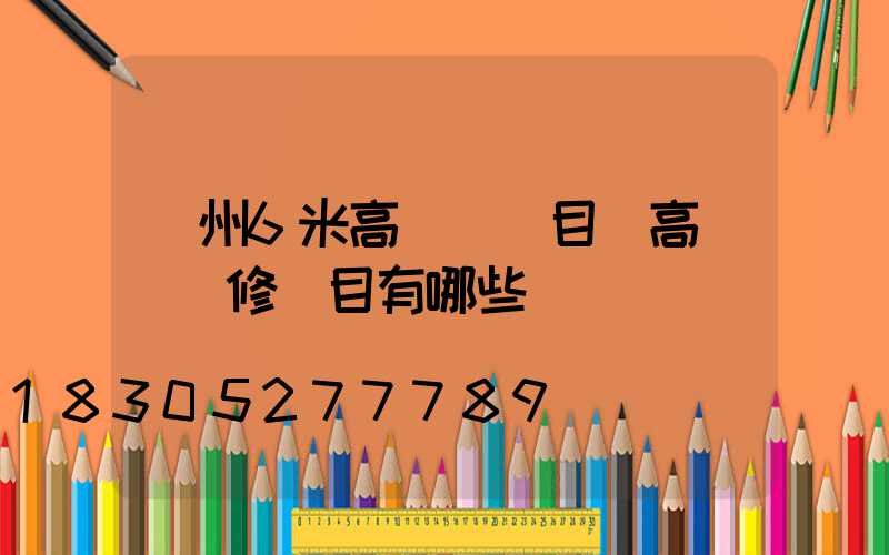 溫州6米高桿燈項目(高桿燈檢修項目有哪些)