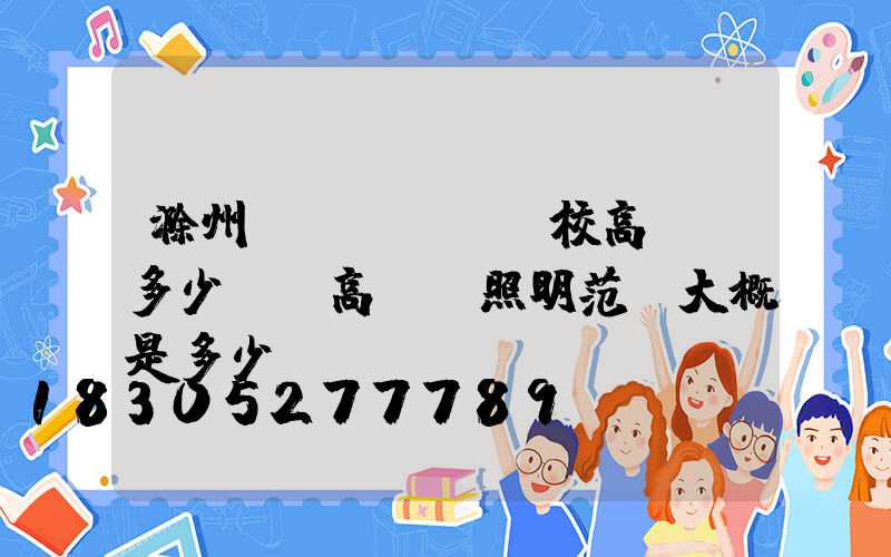 滁州衛(wèi)校高桿燈多少錢(高桿燈照明范圍大概是多少)