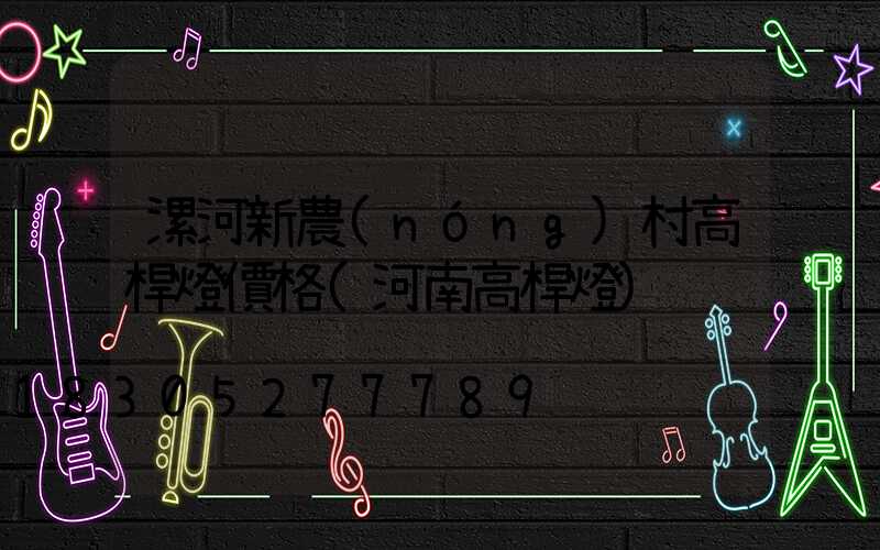 漯河新農(nóng)村高桿燈價格(河南高桿燈)