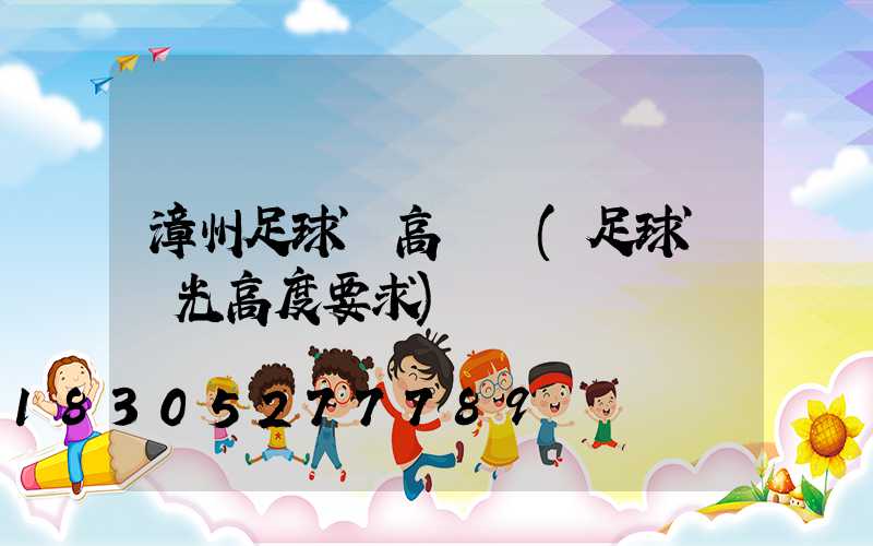 漳州足球場高桿燈(足球場燈光高度要求)
