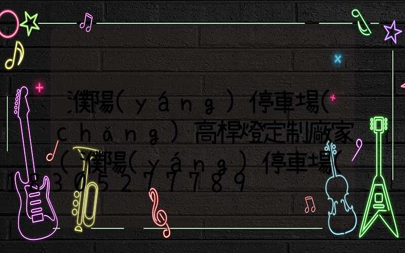 濮陽(yáng)停車場(chǎng)高桿燈定制廠家(濮陽(yáng)停車場(chǎng)高桿燈定制廠家電話)