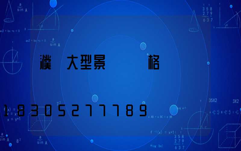 濮陽大型景觀燈價格