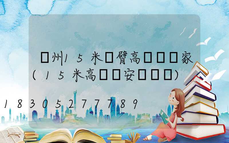 濱州15米雙臂高桿燈廠家(15米高桿燈安裝視頻)