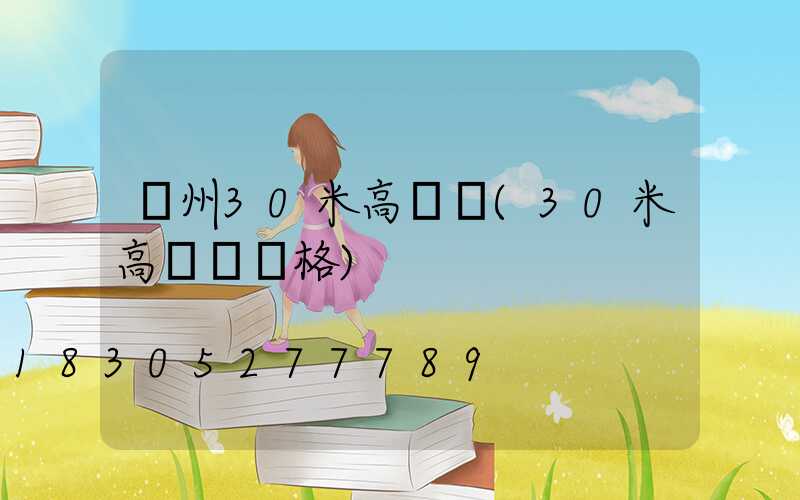 濱州30米高桿燈(30米高桿燈價格)