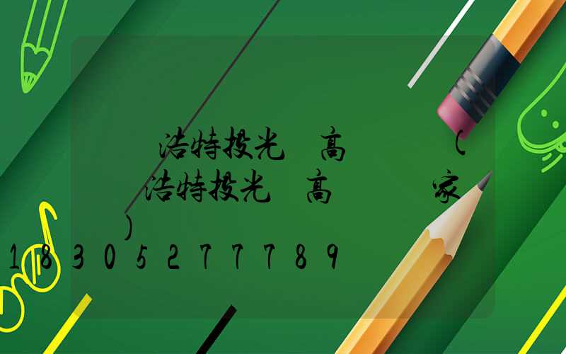 烏蘭浩特投光燈高桿燈廠(烏蘭浩特投光燈高桿燈廠家電話)