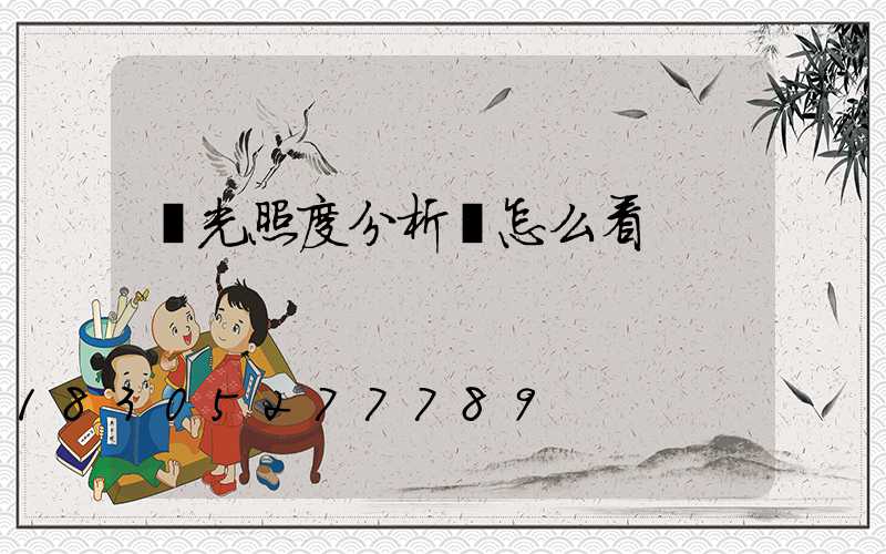 燈光照度分析圖怎么看